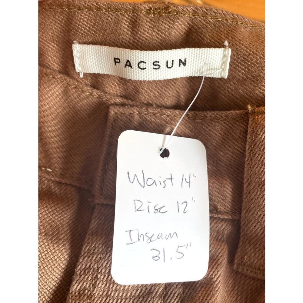 PACSUN Brown High Waisted Bootcut Jeans SIZE 27 - Picture 6 of 7